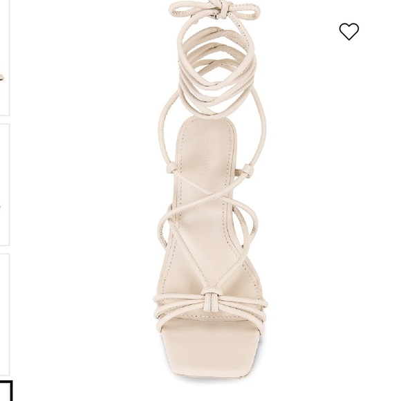 JONATHAN SIMKHAI MEGHAN SQUARE TOED HEEL WRAP SANDALS - Picture 3 of 11